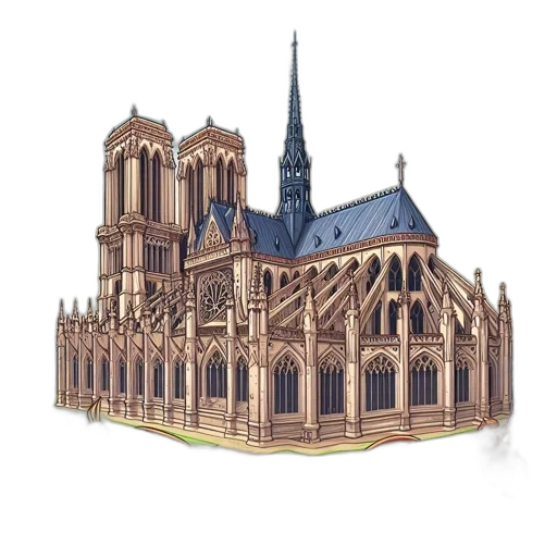 building, 3d render, concept art, photorealistic transparent PNG cut-out