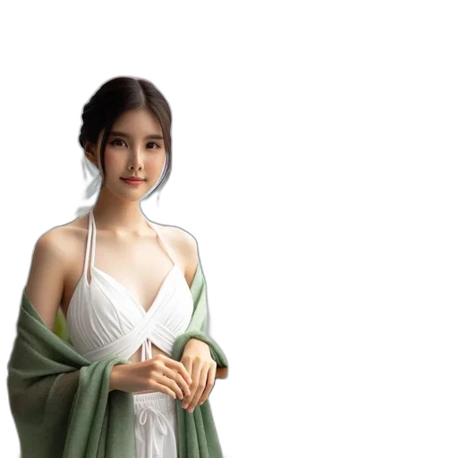 dress, 3d render, photorealistic, fantasy art transparent PNG cut-out