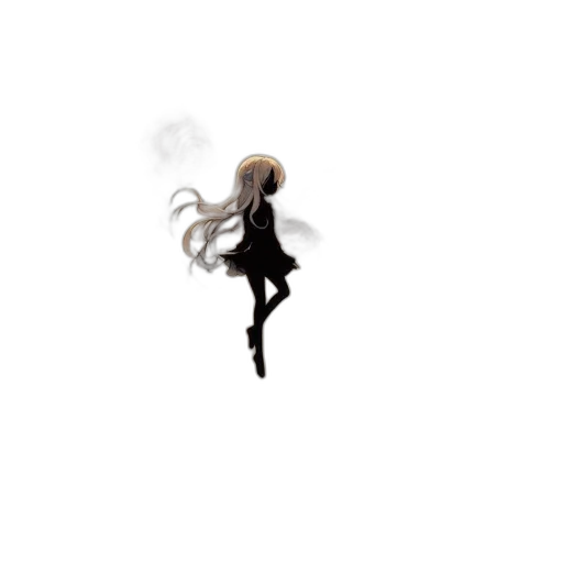 hair, staff, creature, dress transparent PNG cut-out