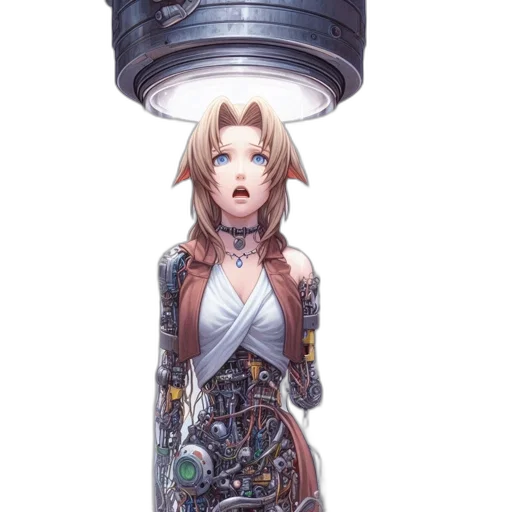 robot, dress, weapon, staff transparent PNG cut-out