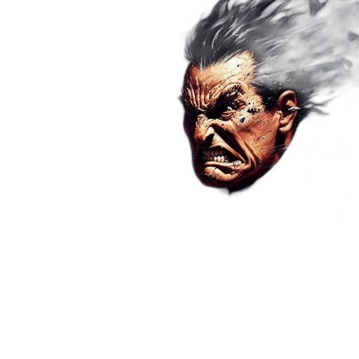 face, mask, hair, creature transparent PNG cut-out