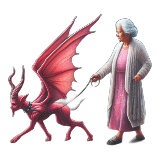 dragon, staff, creature, weapon transparent PNG cut-out