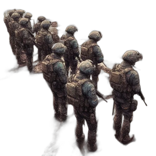 weapon, staff, robot, jacket transparent PNG cut-out