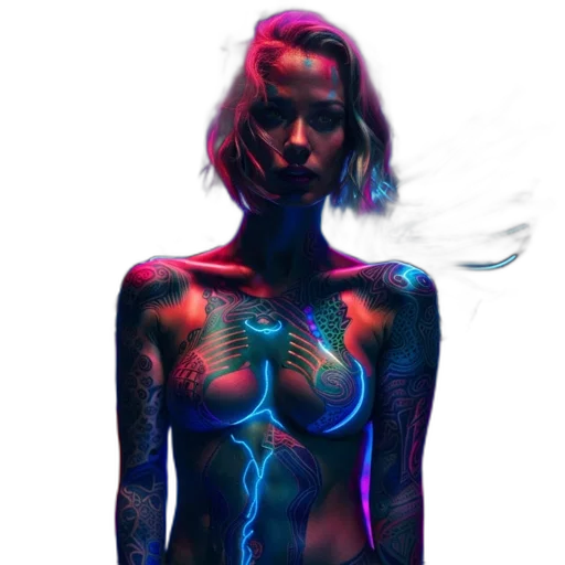 robot, jewelry, dress, cyberpunk transparent PNG cut-out