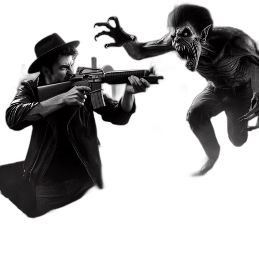 weapon, concept art, comic book art, 3d render transparent PNG cut-out
