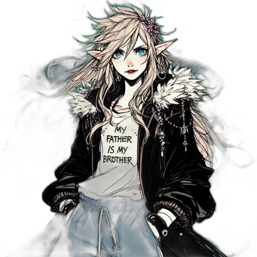 jacket, staff, creature, pixel art transparent PNG cut-out
