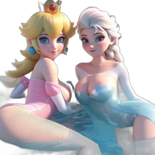 crown, dress, 3d render, concept art transparent PNG cut-out
