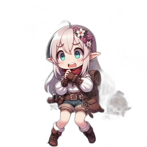 staff, weapon, flower, dragon transparent PNG cut-out
