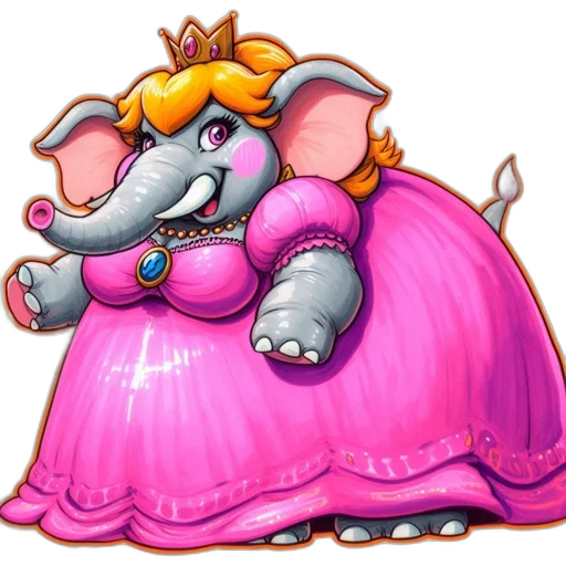 dress, crown, animal, creature transparent PNG cut-out