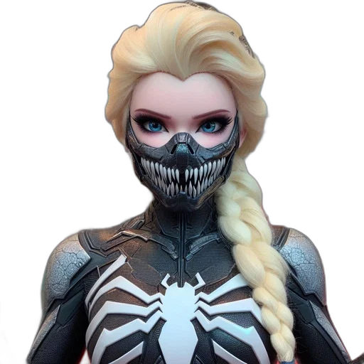 mask, face, comic book art, 3d render transparent PNG cut-out
