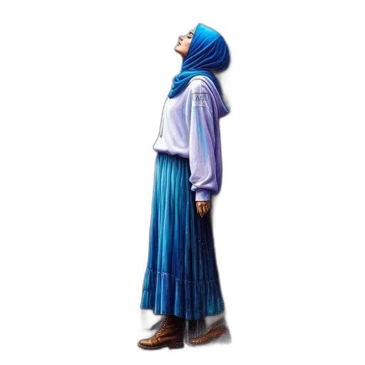 dress, jacket, staff, hat transparent PNG cut-out