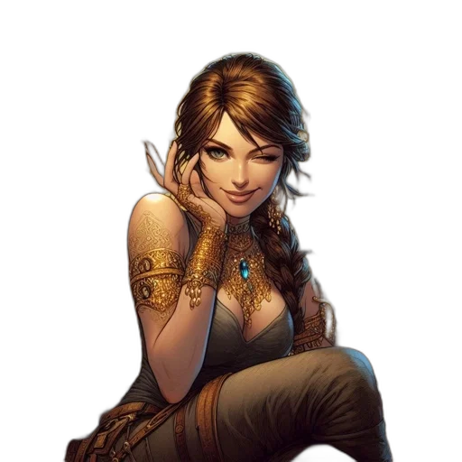 jewelry, staff, fantasy art, comic book art transparent PNG cut-out