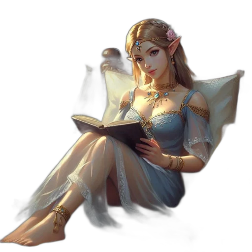 dress, crown, staff, sword transparent PNG cut-out