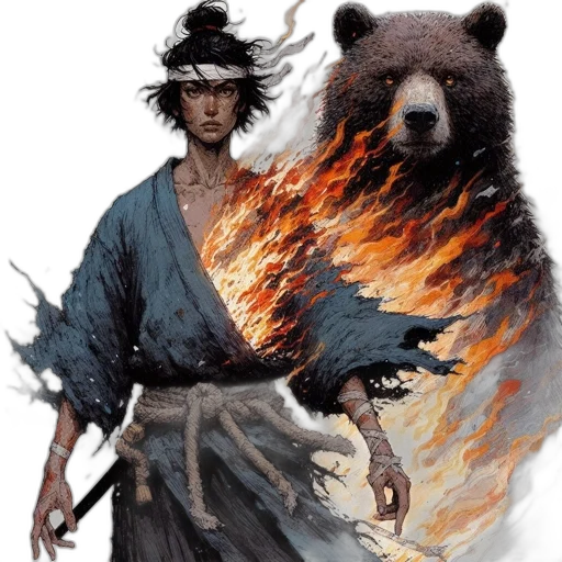 concept art, fantasy art, comic book art, photorealistic transparent PNG cut-out