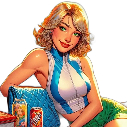 comic book art, cartoon, concept art, fantasy art transparent PNG cut-out