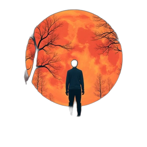 jacket, tree, staff, creature transparent PNG cut-out