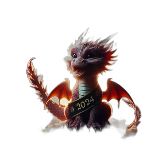 dragon, staff, creature, animal transparent PNG cut-out