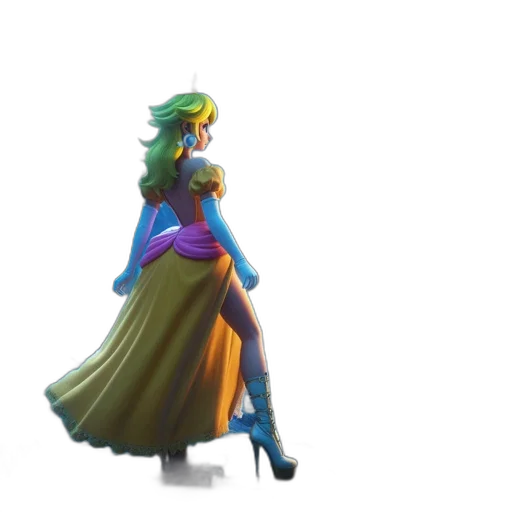 dress, crown, staff, concept art transparent PNG cut-out