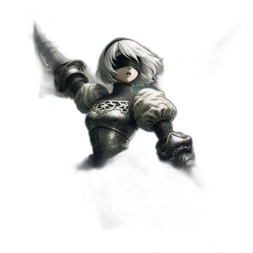 weapon, robot, sword, staff transparent PNG cut-out