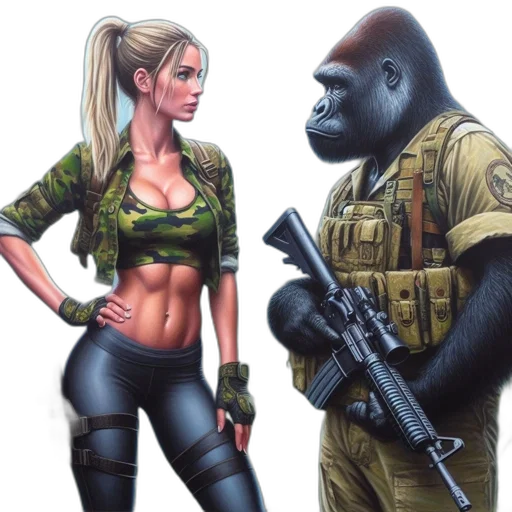 concept art, comic book art, photorealistic, fantasy art transparent PNG cut-out