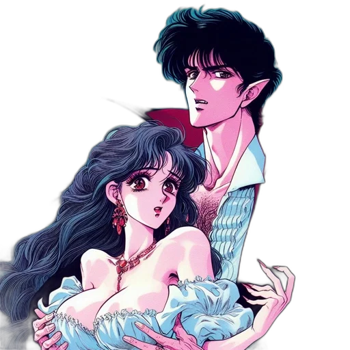 vaporwave, fantasy art, anime, concept art transparent PNG cut-out