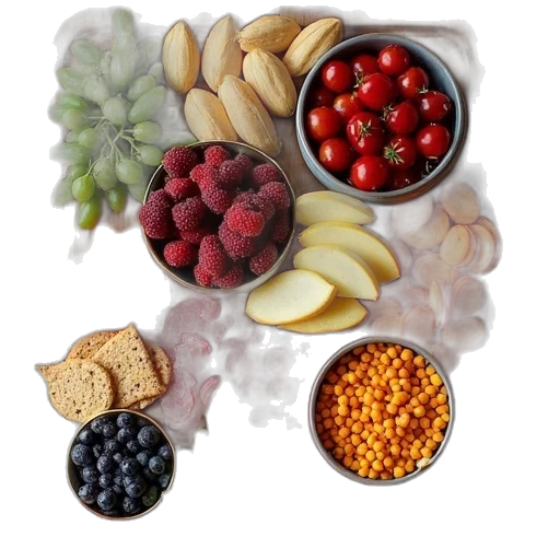 food, crown, photorealistic, earth tones transparent PNG cut-out