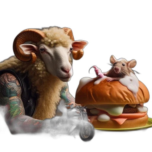food, animal, concept art, photorealistic transparent PNG cut-out