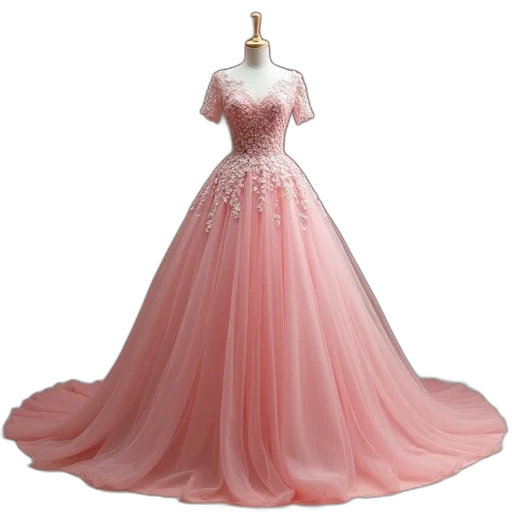 dress, 3d render, pastel, new transparent PNG cut-out