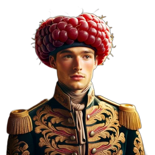 crown, hat, jacket, face transparent PNG cut-out