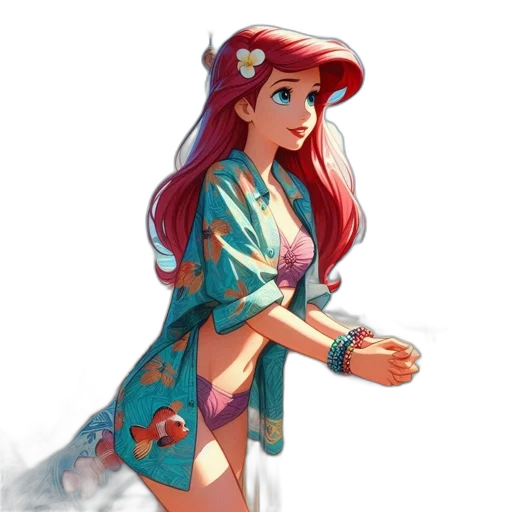 dress, staff, jewelry, fantasy art transparent PNG cut-out