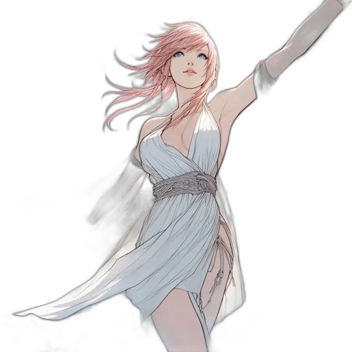 dress, staff, concept art, watercolor transparent PNG cut-out