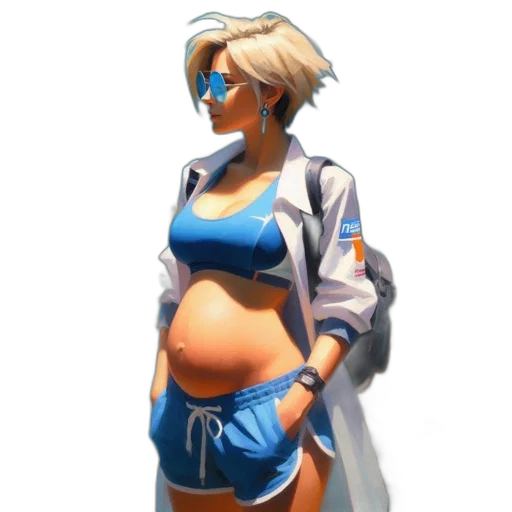 jacket, staff, dress, concept art transparent PNG cut-out