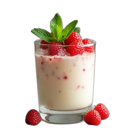 food, photorealistic, glass, creamy transparent PNG cut-out
