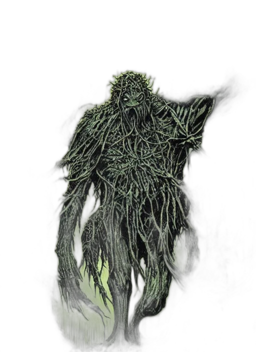 creature, mask, staff, hair transparent PNG cut-out