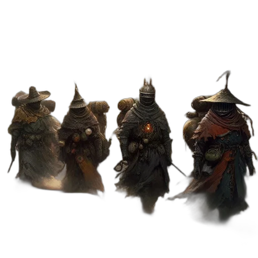 mask, dragon, staff, crown transparent PNG cut-out