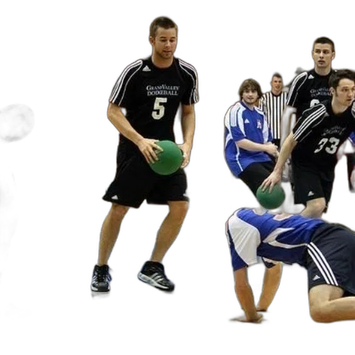 group, men, playing, dodgeball transparent PNG cut-out