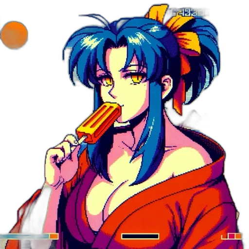 jacket, staff, weapon, vaporwave transparent PNG cut-out