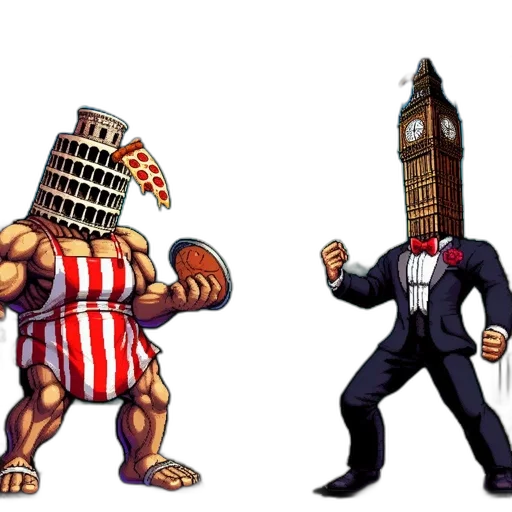 robot, concept art, pixel art, 3d render transparent PNG cut-out