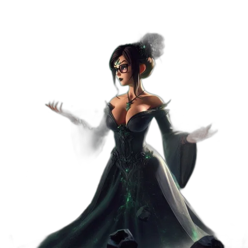 dress, crown, fantasy art, concept art transparent PNG cut-out