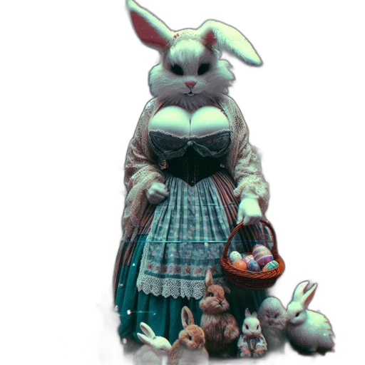 dress, animal, creature, 3d render transparent PNG cut-out