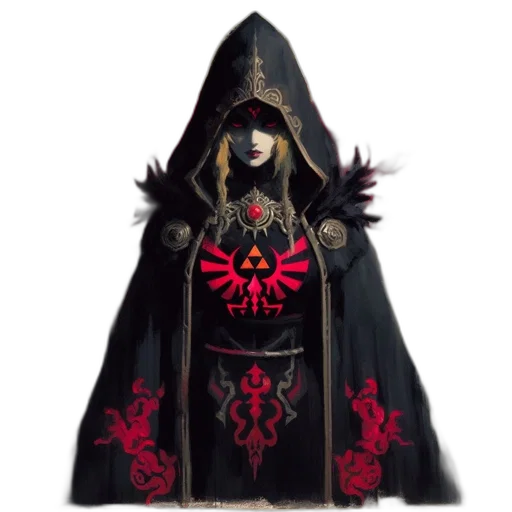 mask, jacket, staff, dress transparent PNG cut-out