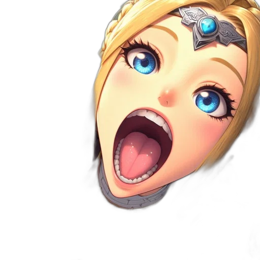 face, crown, weapon, creature transparent PNG cut-out