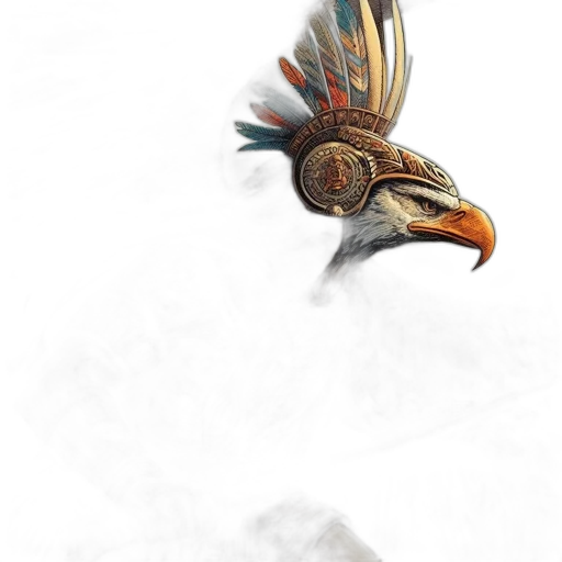 mask, dragon, crown, staff transparent PNG cut-out