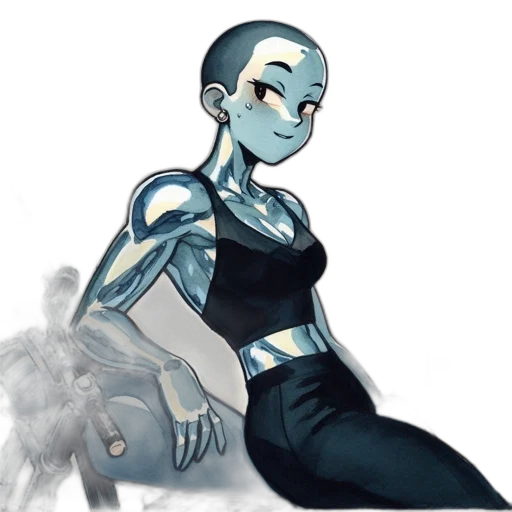 robot, staff, concept art, comic book art transparent PNG cut-out