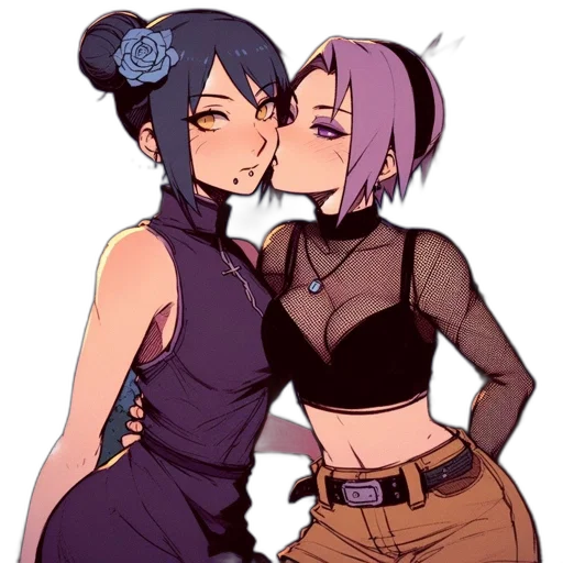 anime, cartoon, pixel art, cyberpunk transparent PNG cut-out