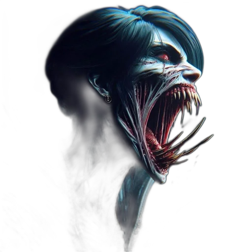 mask, creature, face, hair transparent PNG cut-out