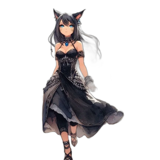 dress, mask, staff, dragon transparent PNG cut-out