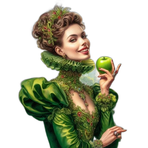 crown, dress, jewelry, photorealistic transparent PNG cut-out