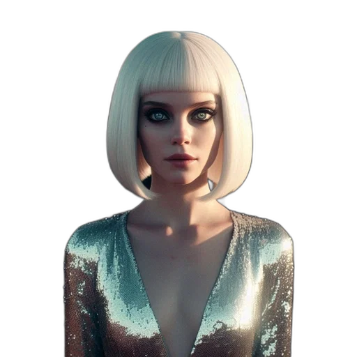 dress, face, jacket, hair transparent PNG cut-out