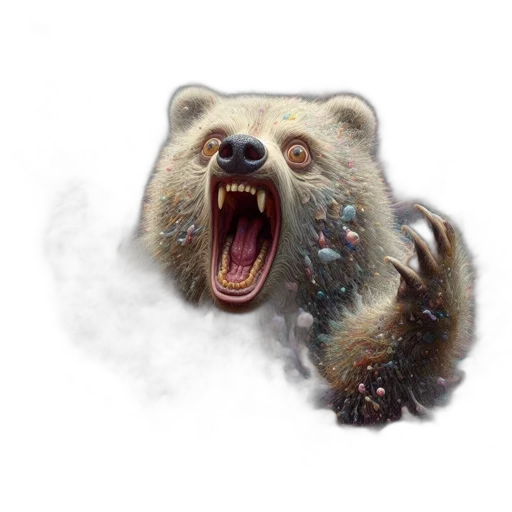 creature, animal, face, photorealistic transparent PNG cut-out